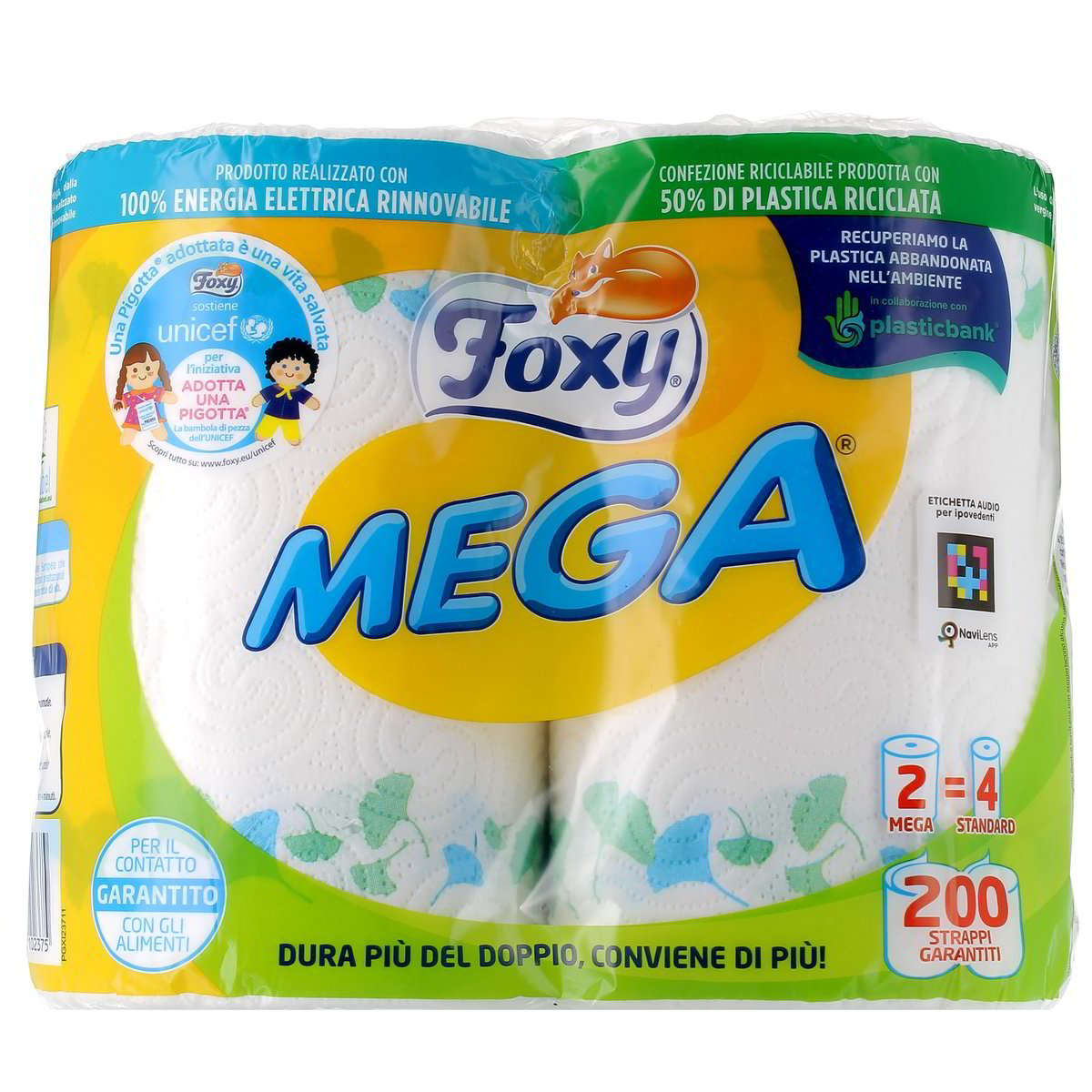 Foxy Carta Cucina Mega Decorata 2 Veli 2 pezzi