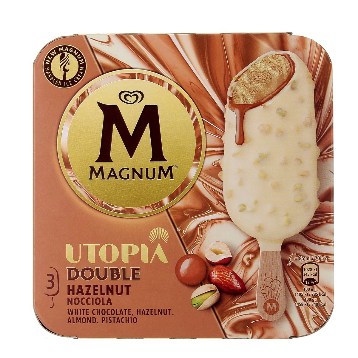 Algida MAGNUM UTOPIA DOUBLE HAZELNUT NOCCIOLA x3 211,5 g