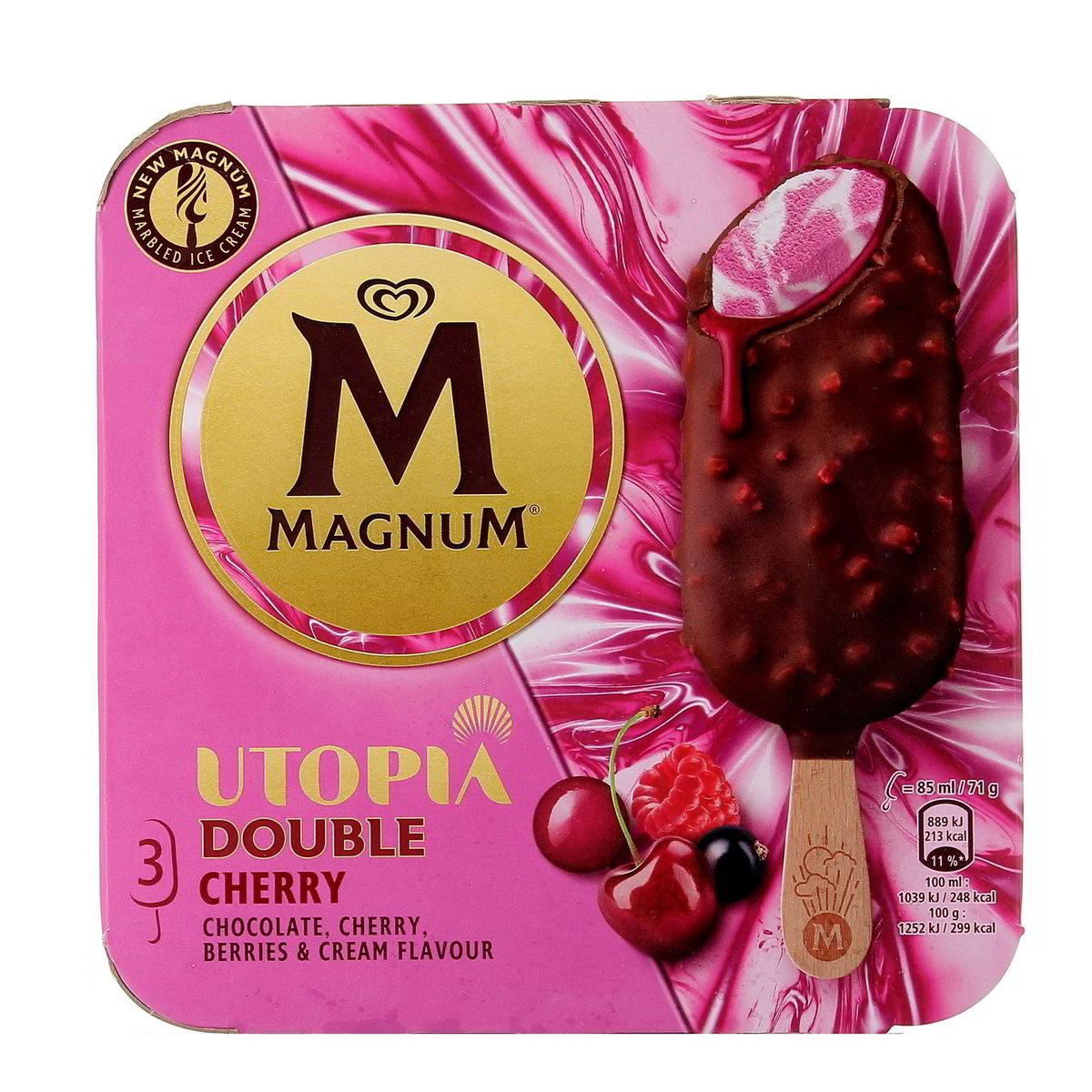 Algida MAGNUM UTOPIA DOUBLE CHERRY x3 213 g
