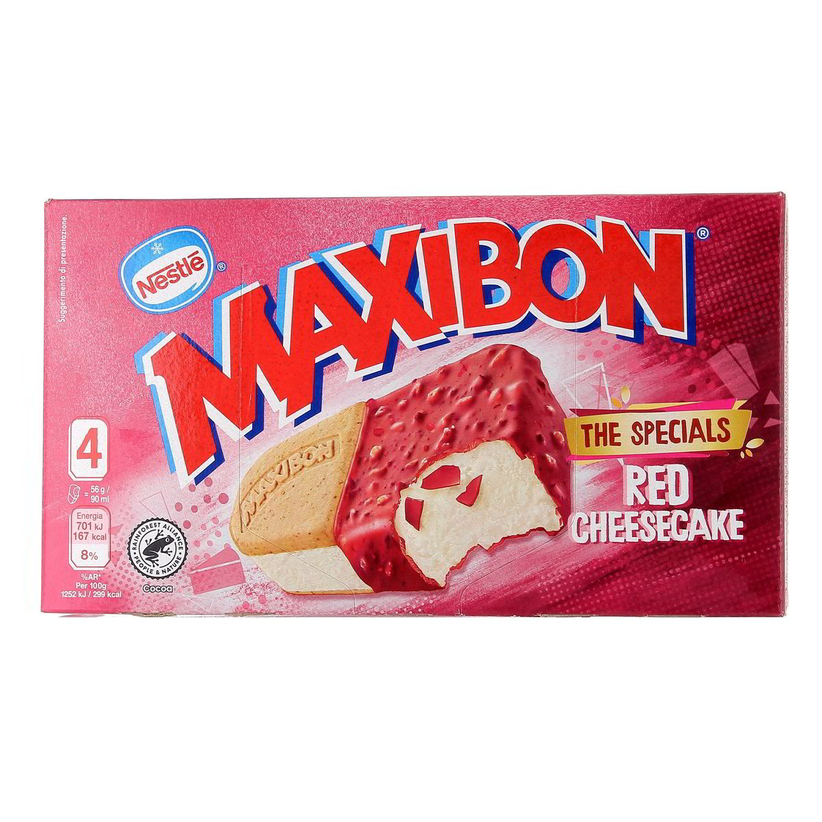 Nestle MAXIBON THE SPECIALS RED CHEESECAKE x4 228 g