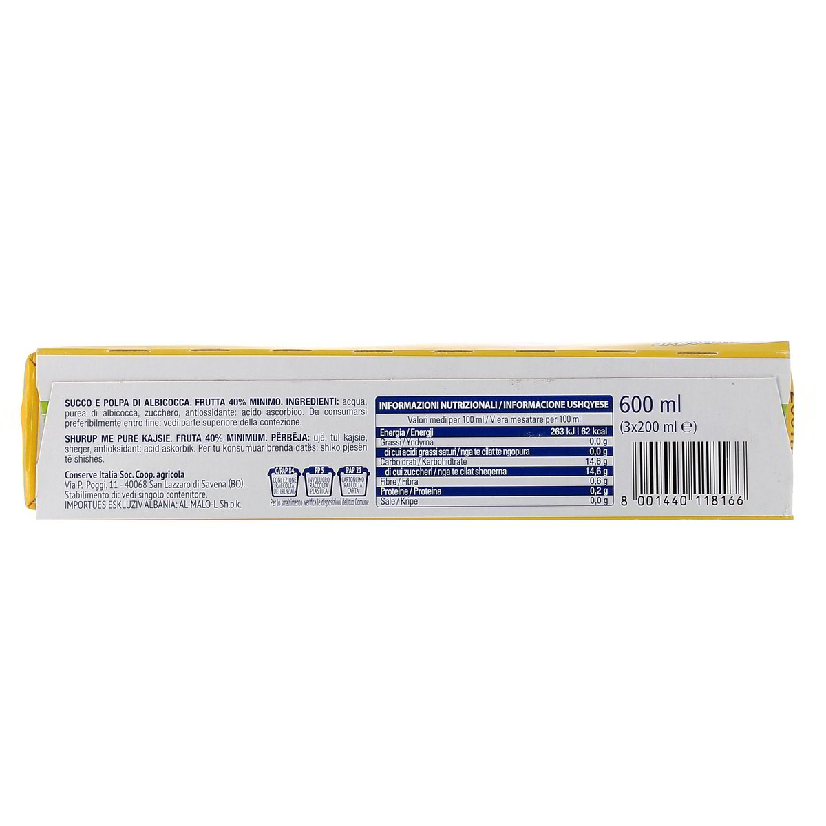 Fruttissima Succo E Polpa Di Albicocca 3x20 cl — immagine 3