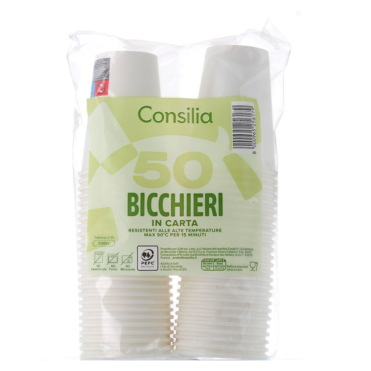 Consilia Bicchieri In Carta 50 pezzi