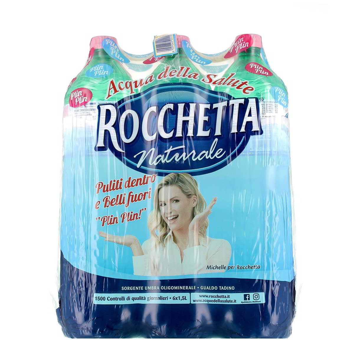 Rocchetta Acqua Naturale 6 bottiglie GRANDI da 1,5 l