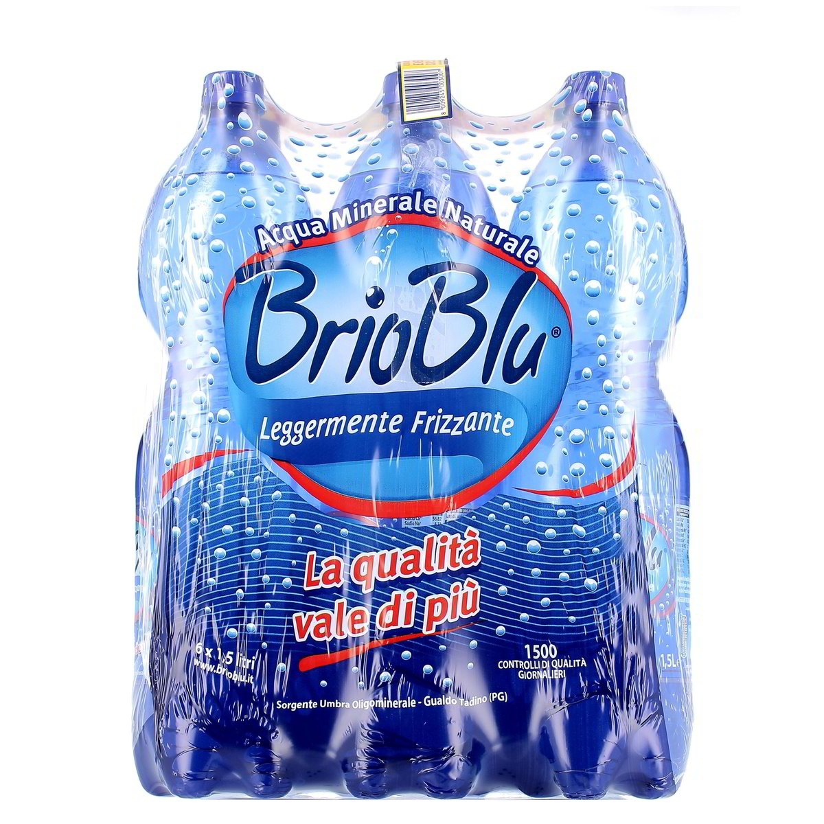 Rocchetta Acqua Brio Blu Leggermente Frizzante 6 bottiglie GRANDI da 1,5 l