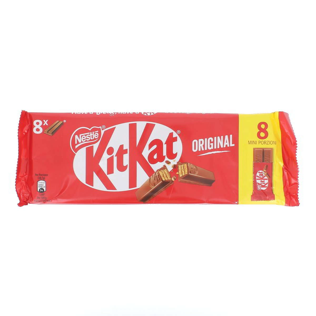 Kitkat Family Pack Wafer Ricoperto Di Cioccolato Al Latte 8 snack da 20,7 g
