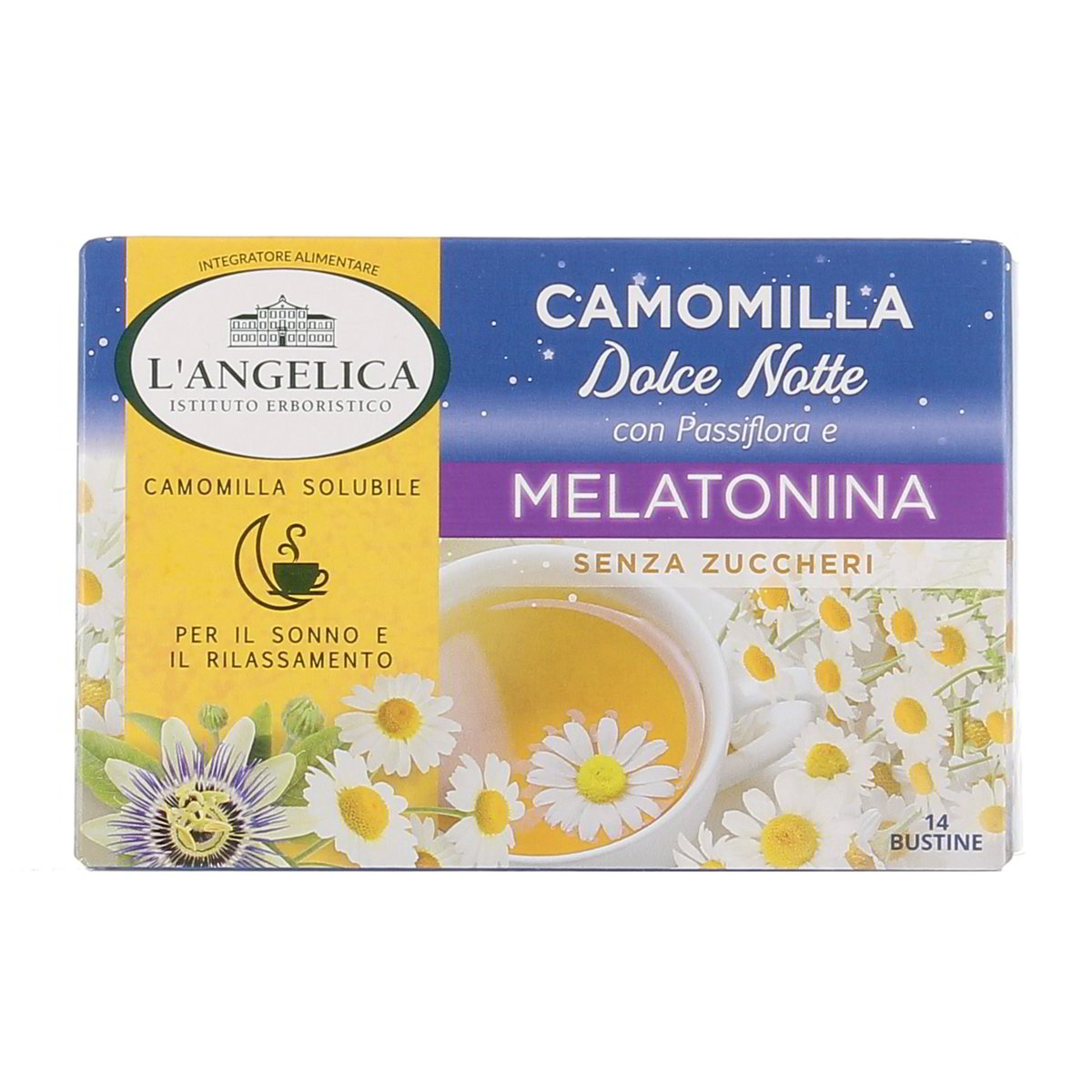 L'Angelica Camomilla Solubile Dolce Notte Con Passiflora E Melatonina 14 Bustine 61,6 g