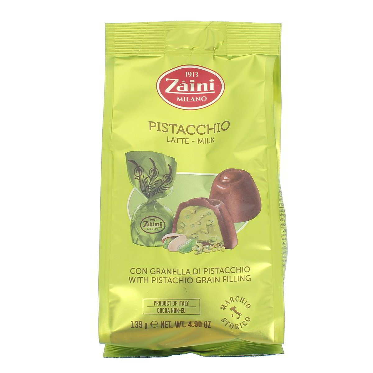 Zaini Praline Cioccolato Al Latte Con Granella Di Pistacchio 139 g