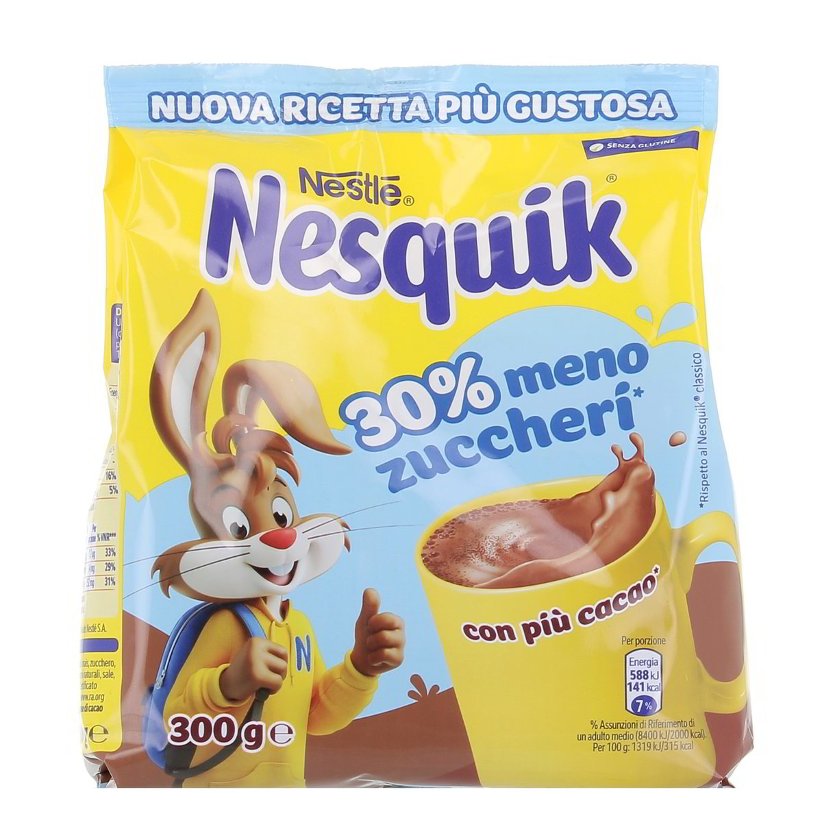 Nesquik Preparato Solubile Per Bevanda Con Cacao Magro 30% Meno Zuccheri 300 g