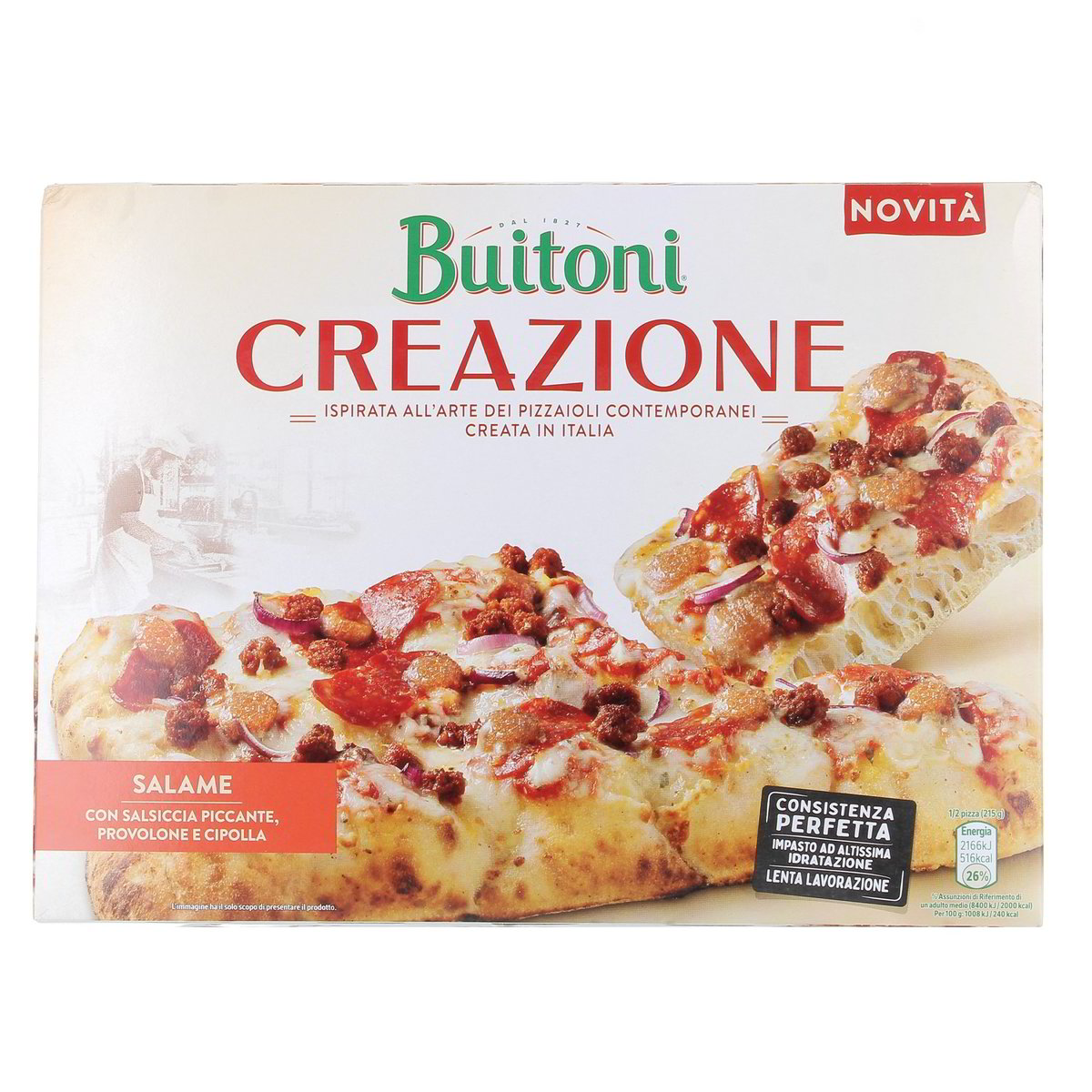 Buitoni Creazione Pizza Salame Con Salsiccia Piccante Provola E Cipolla 430 g
