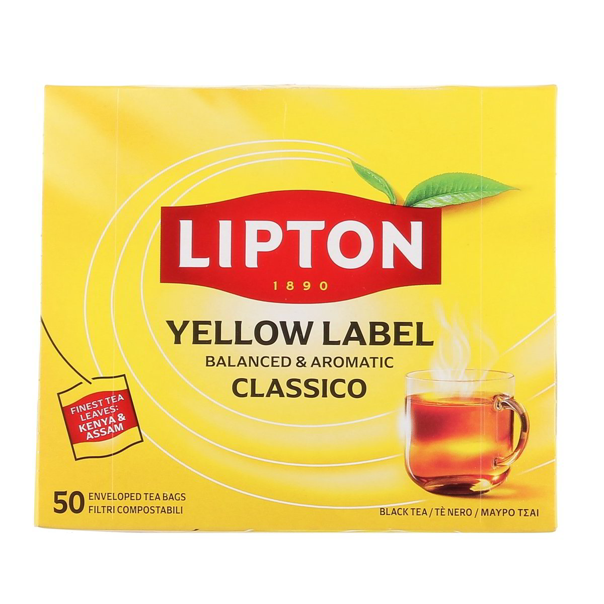Lipton Yellow Label Tè Nero Classico 50 Filtri 75 g