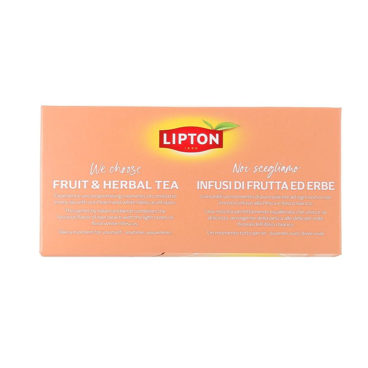 Lipton Infuso Pesca & Ibisco Bianco 20 Filtri 34 g — immagine 3