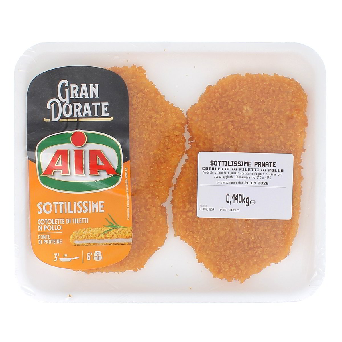 AIA Sottilissime Cotolette Di Filetti Di Pollo 140 g