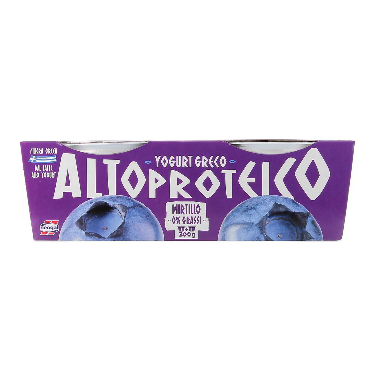 Neogal Yogurt Greco Altoproteico Mirtillo 0% Grassi 2x150 g
