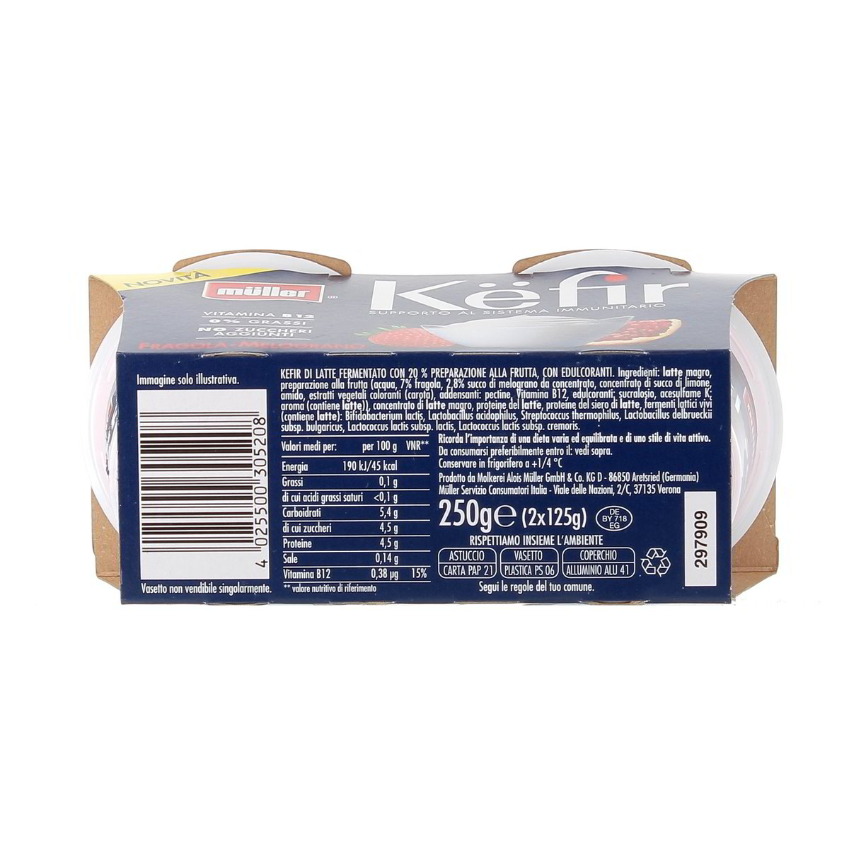 Müller Kefir Fragola E Melograno 2x125 g — immagine 3