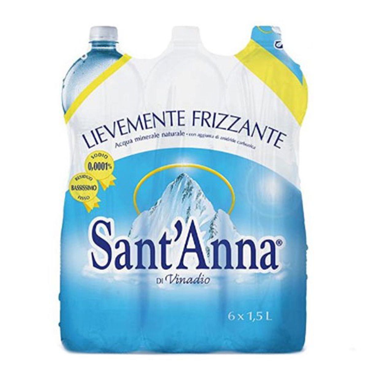 Sant'Anna Acqua Lievemente Frizzante 6 bottiglie GRANDI da 1,5 l