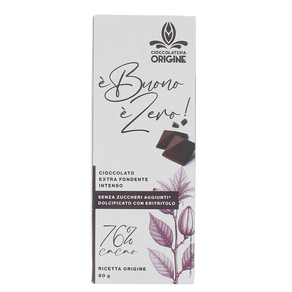 Origine Cioccolato Extra Fondente Intenso 76% Cacao 80 g