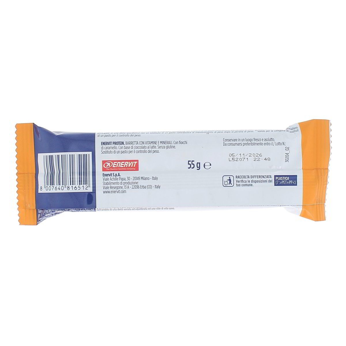Enervit Protein Pasto Smart Crunchy Caramel 55 g — immagine 2