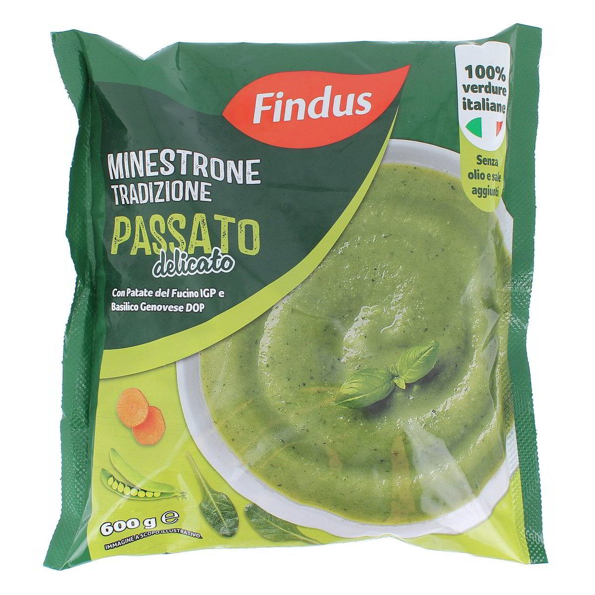 Findus Minestrone Tradizione Passato Delicato Con Patate Del Fucino Igp E Basilico Genovese Dop 600 g