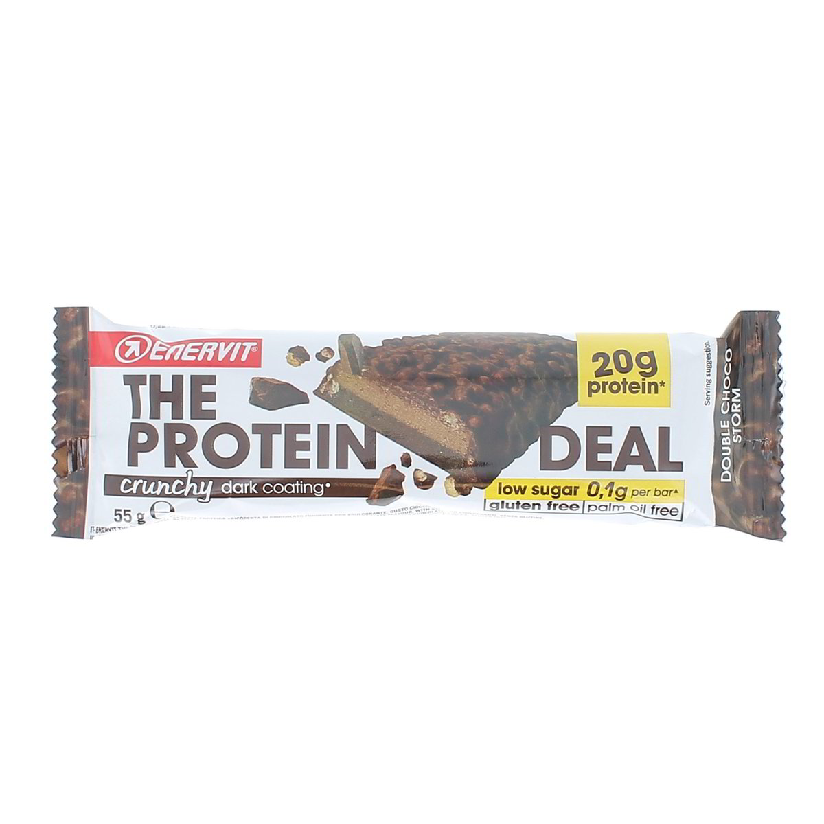 Enervit The Protein Crunchy Dark Coating Double Choco Storm 55 g