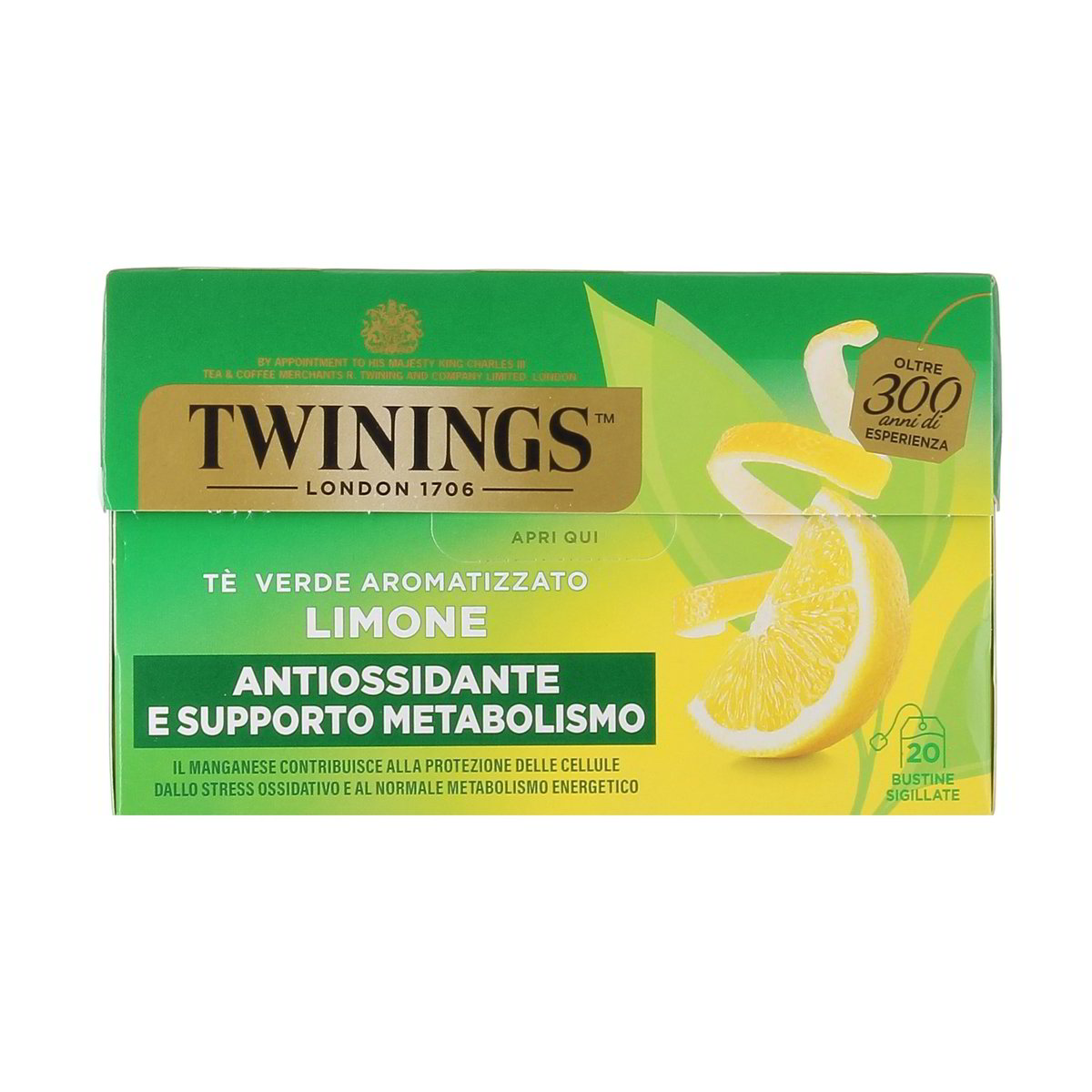 Twinings Tè Verde Aromatizzato Limone Antiossidante E Supporto Metabolismo 20 Filtri 40 g