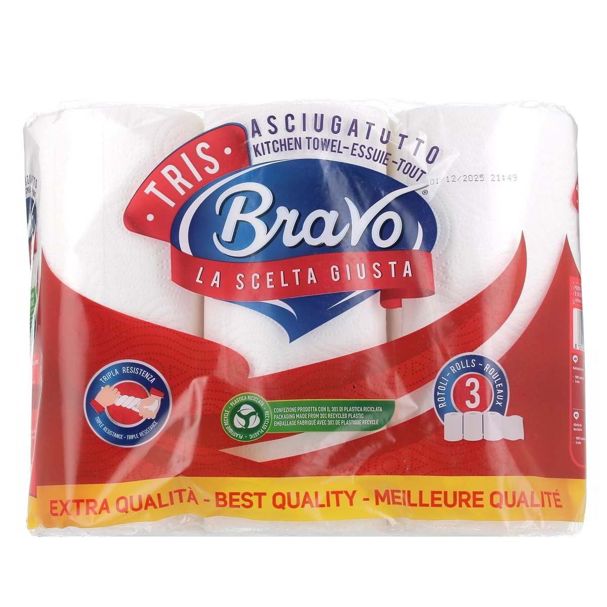 Bravo Tris Asciugatutto 3 rotoli