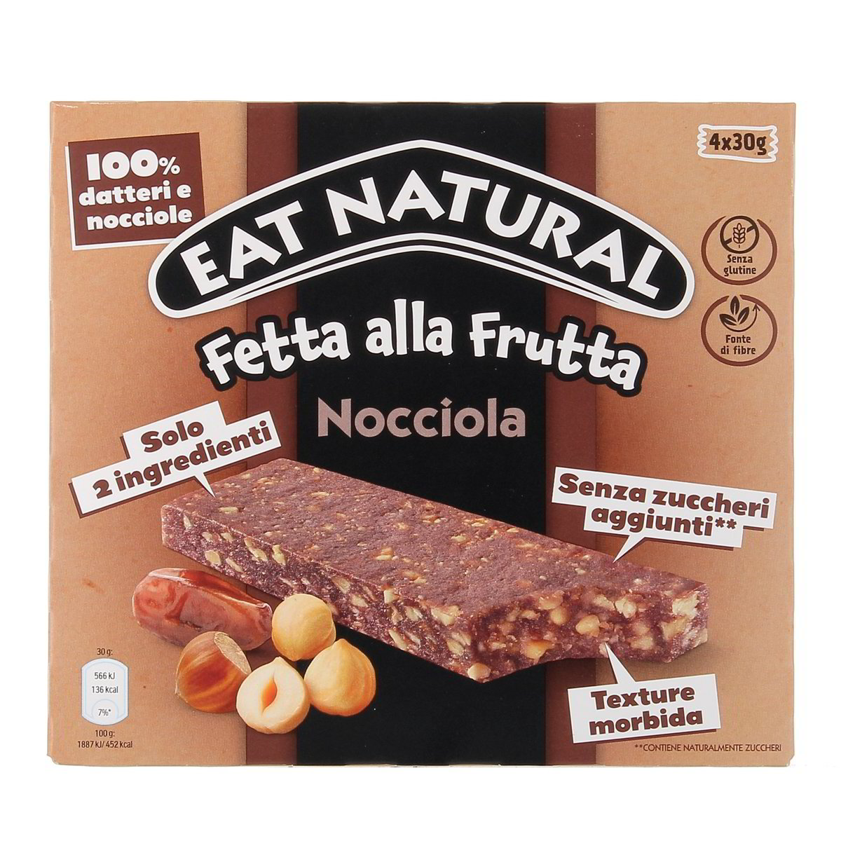EAT Natural Fetta Alla Frutta Nocciola 4x120 g