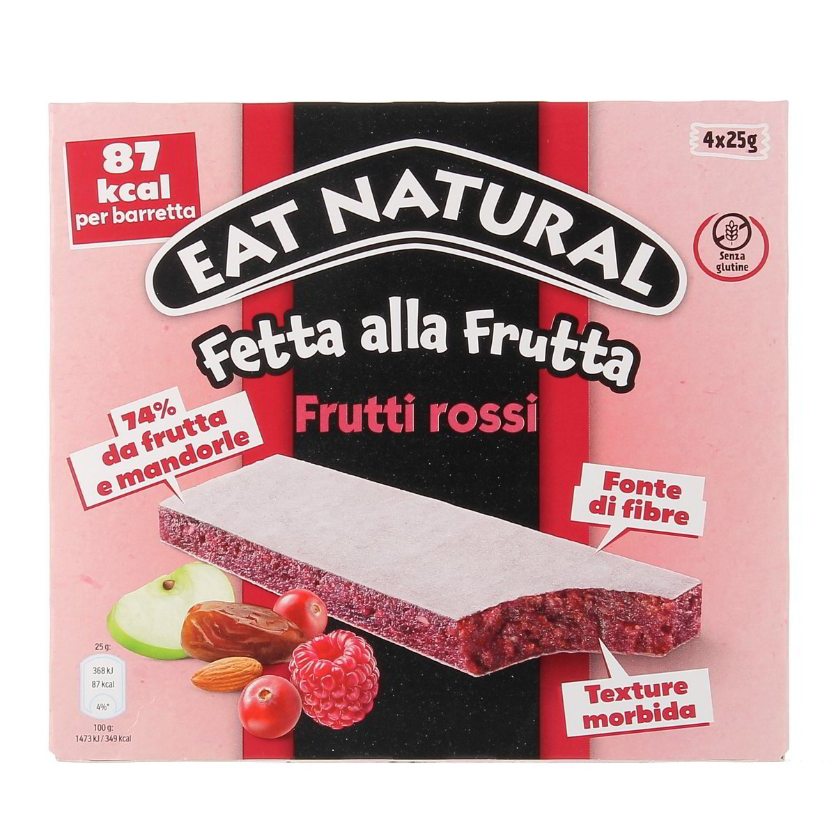 EAT Natural Fetta Alla Frutta Frutti Rossi 4x25 g