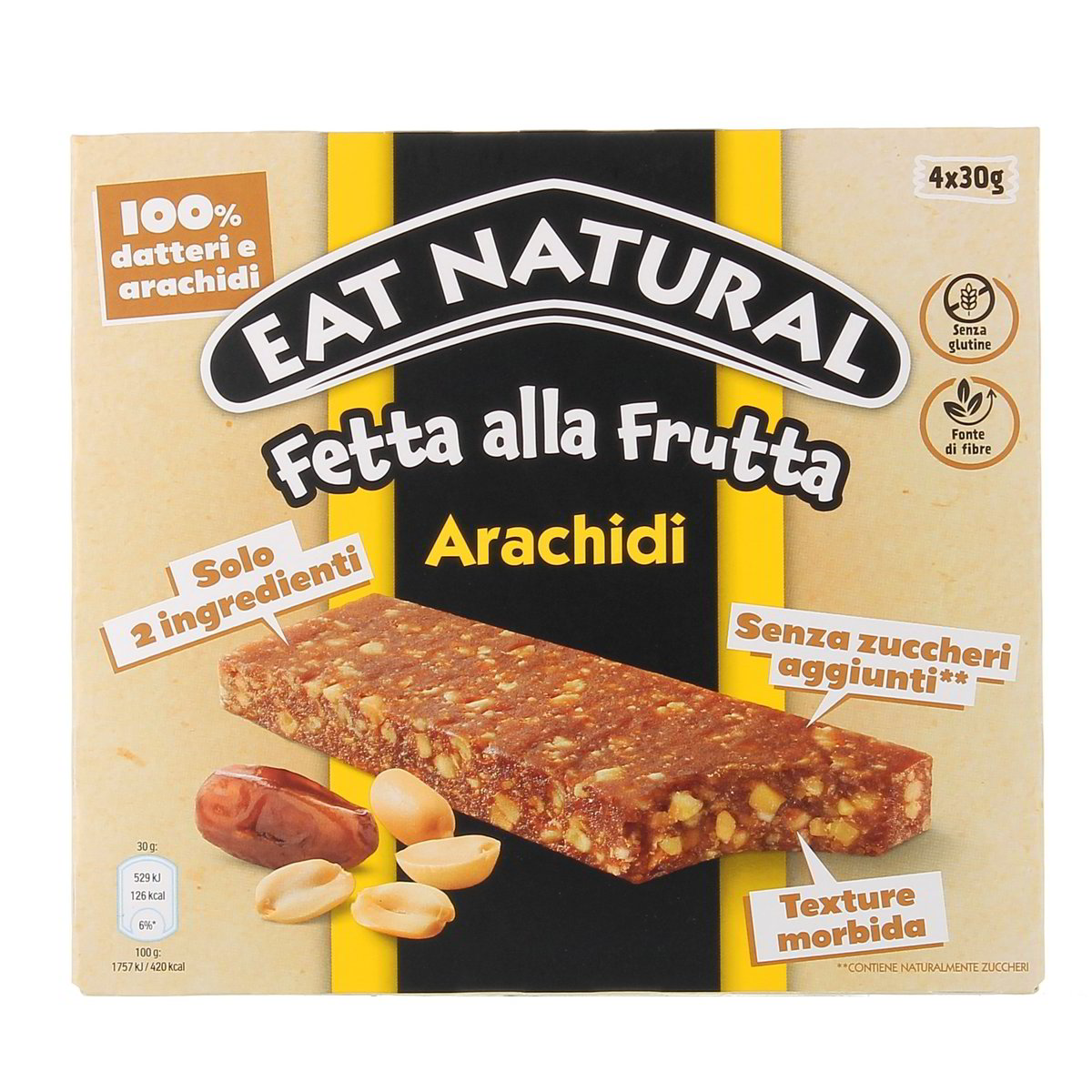 EAT Natural Fetta Alla Frutta Arachidi 4x30 g