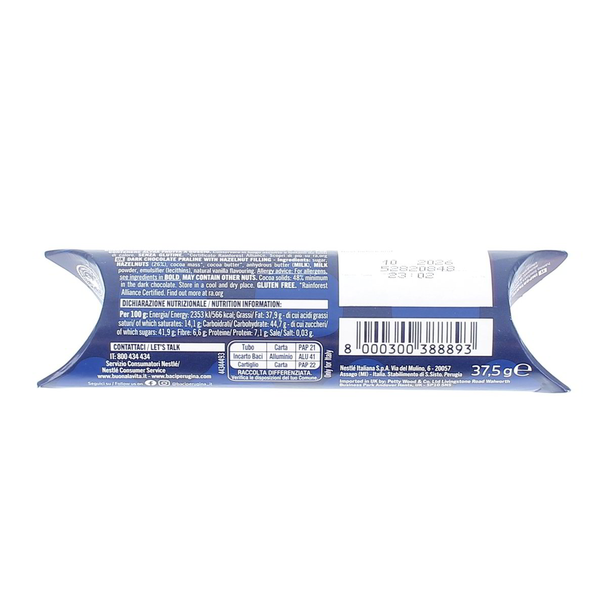 Baci Perugina Cioccolatini Fondenti Ripieni Al Gianduia 37,5 g — immagine 3