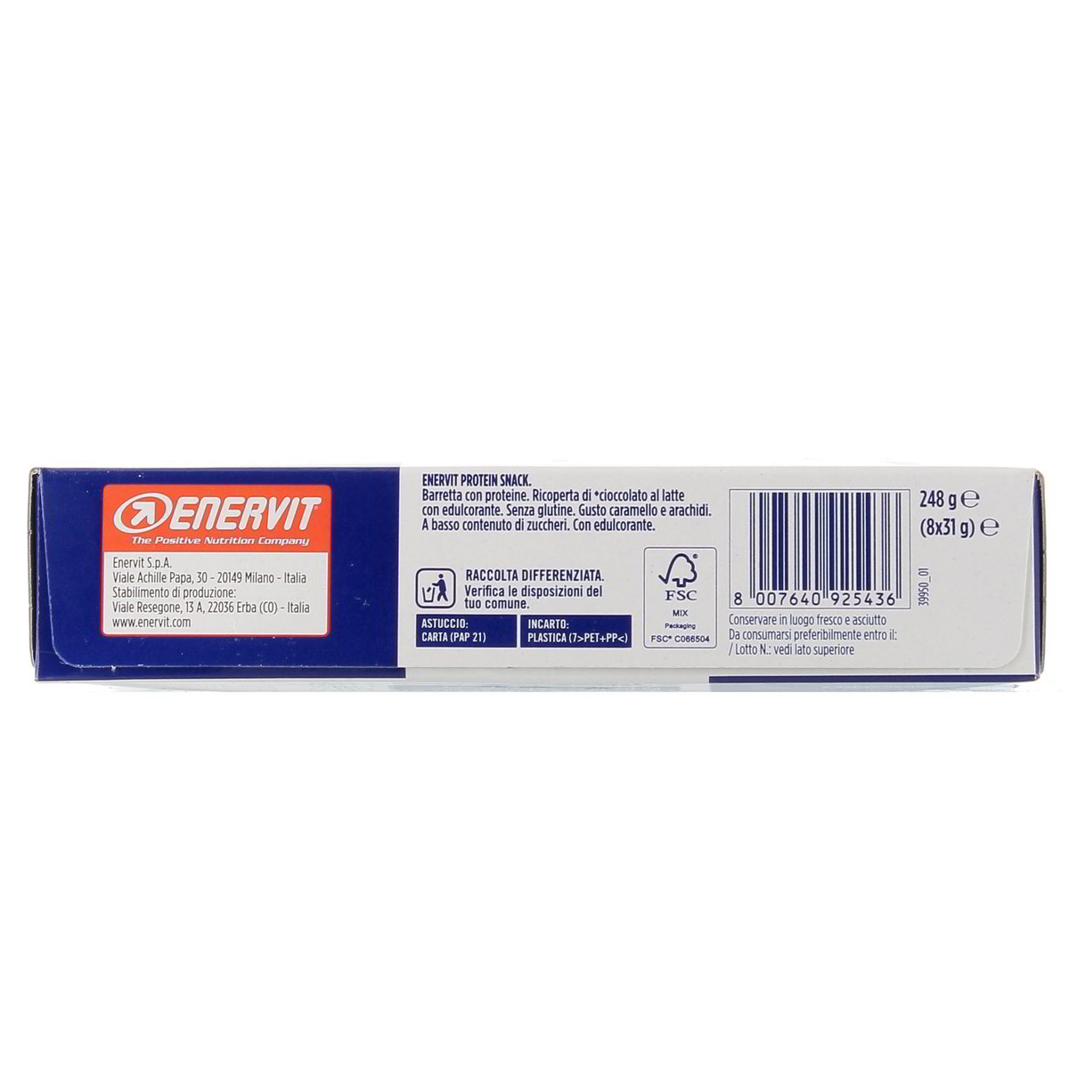 Enervit Protein Snack Caramello E Arachidi 8x31 g — immagine 3