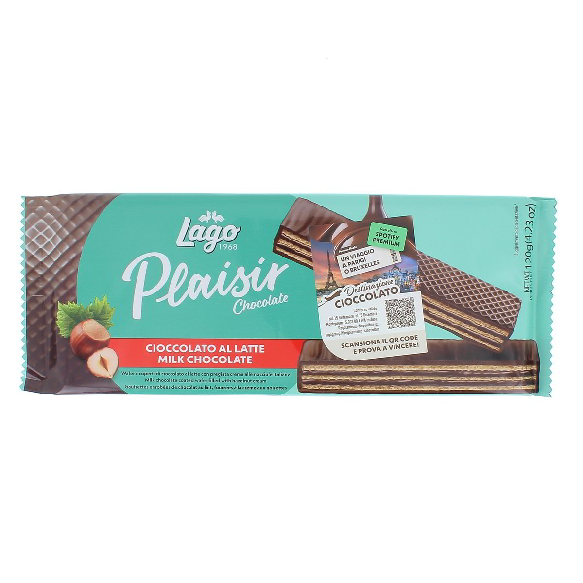 Lago Wafer Plaisir Cioccolato Al Latte 120 g