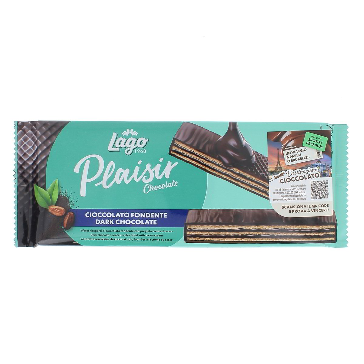 Lago Wafer Plaisir Cioccolato Fondente 120 g