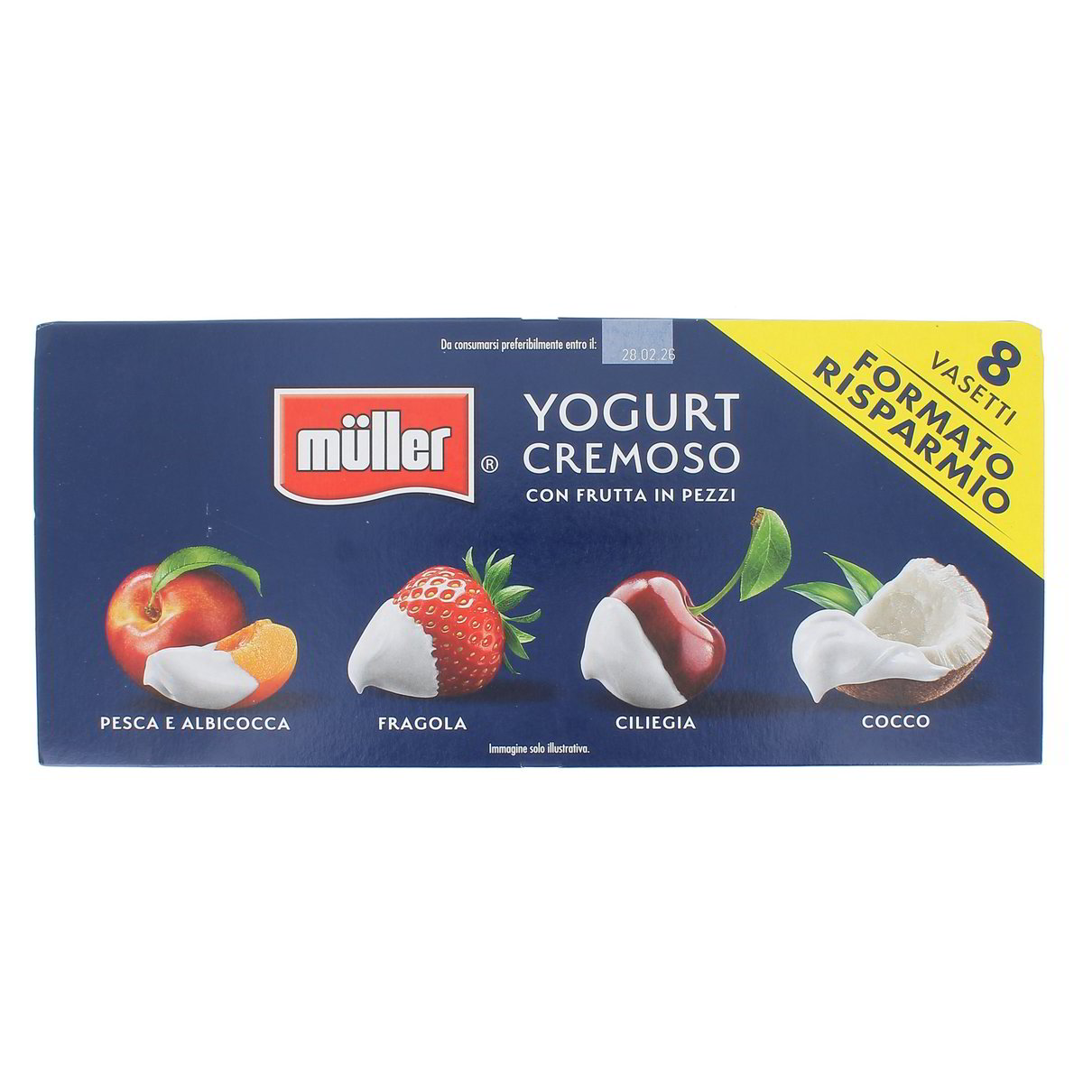 Müller Yogurt Cremoso Con Frutta In Pezzi 8x125 g