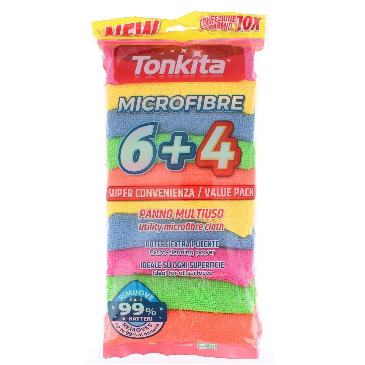 Tonkita Panno Multiuso Microfibre 10 pezzi