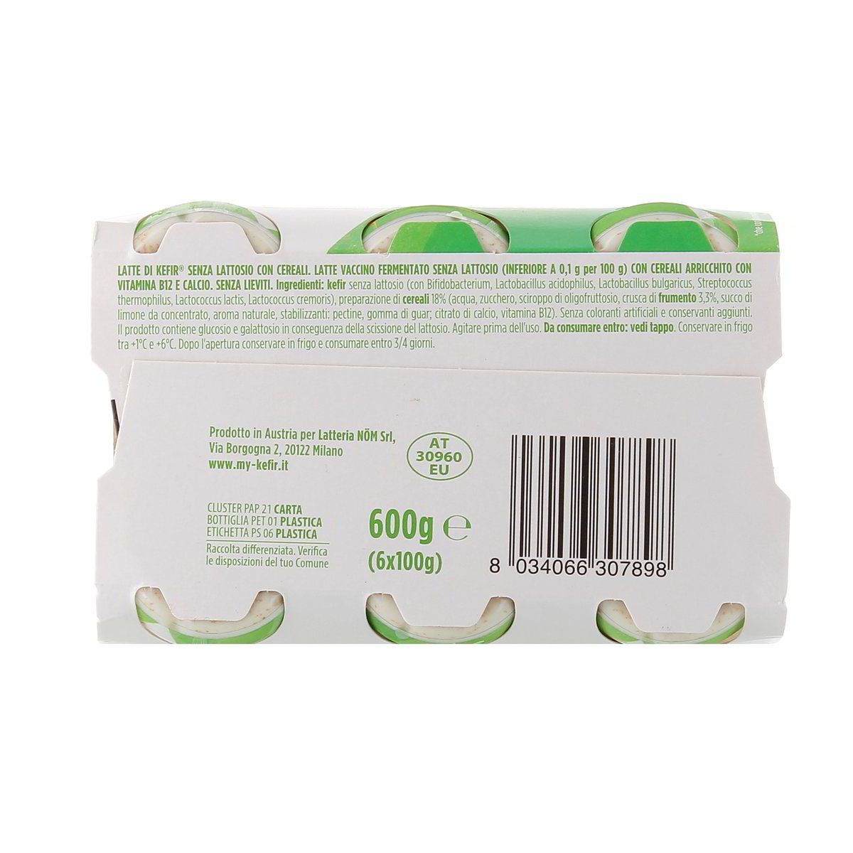 Milk Kefir Plus Bianco Cereali Flora Intestinale 6x100 g — immagine 3