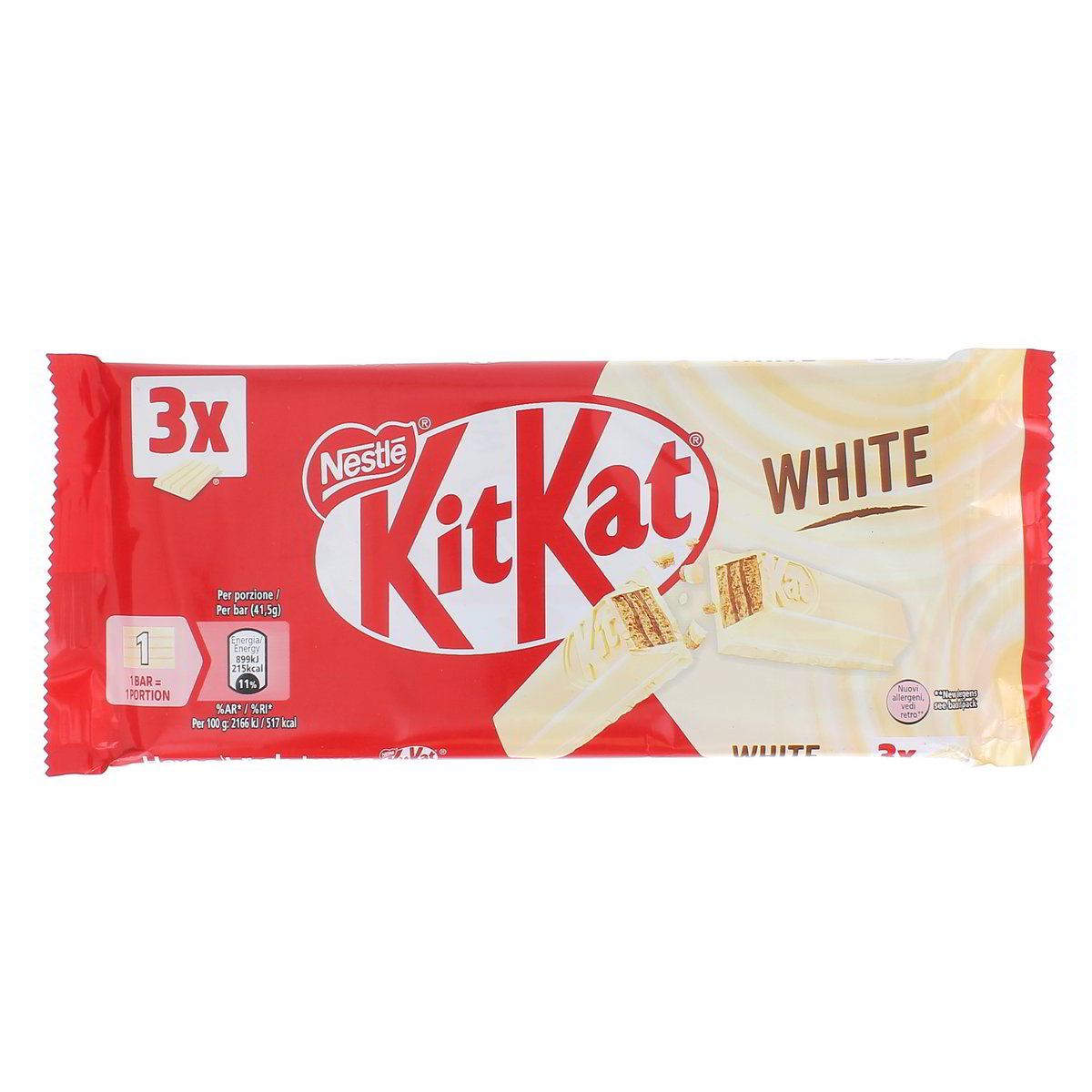 Kitkat White Wafer Con Copertura Bianca 3 snack da 41,5 g