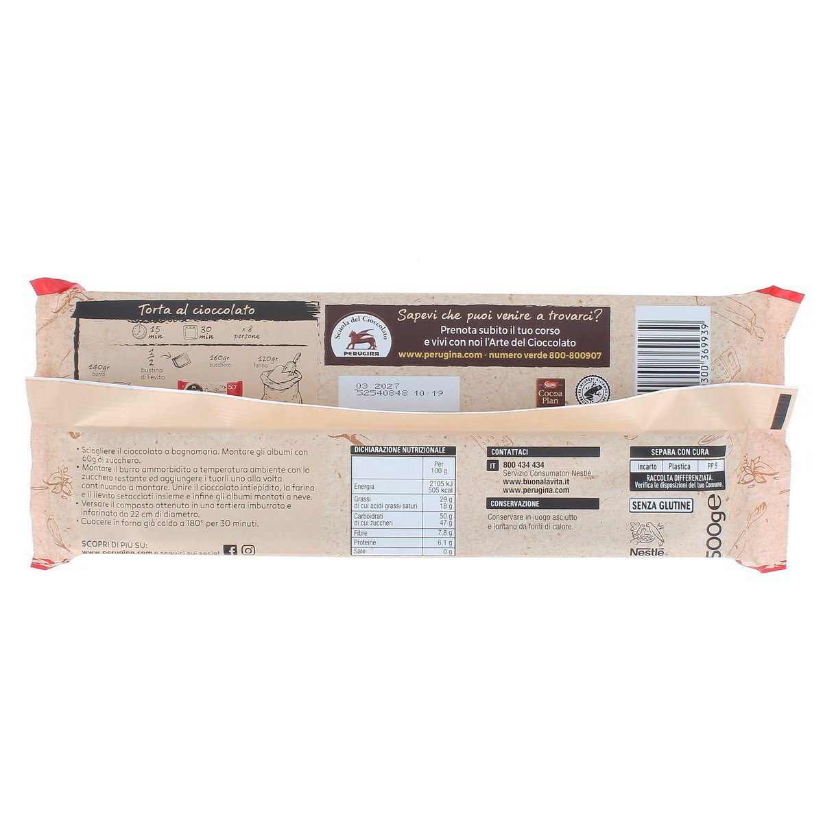 Perugina Granblocco Tavoletta Cioccolato Fondente Extra 50% 500 g — immagine 3