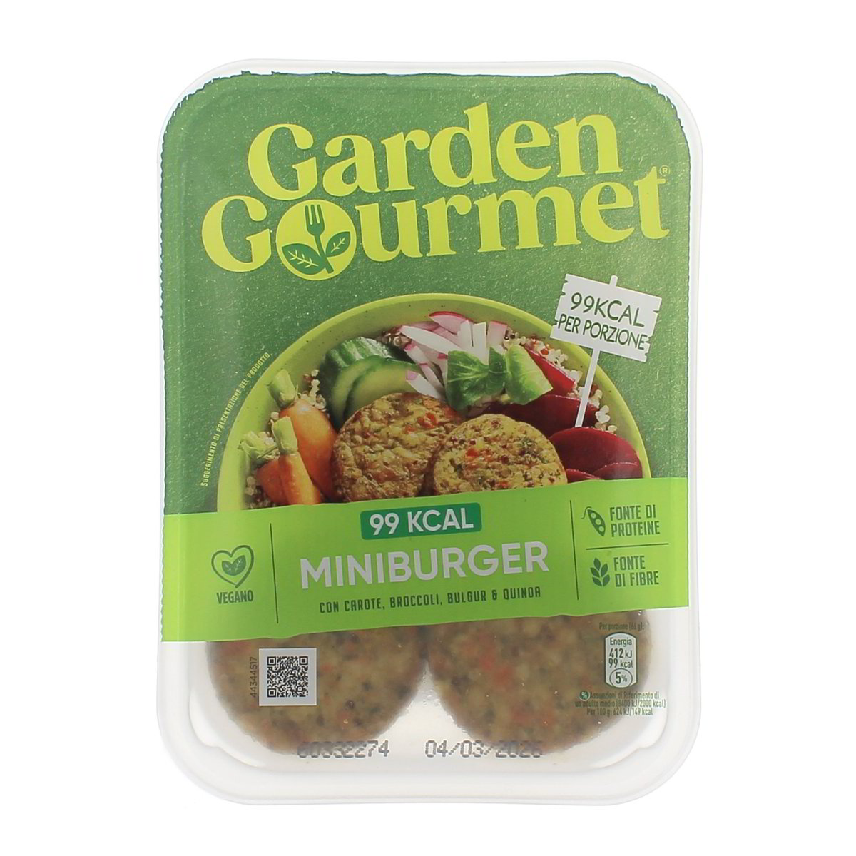 Garden Gourmet Mini Burger Vegetariano 99Kcal 198 g