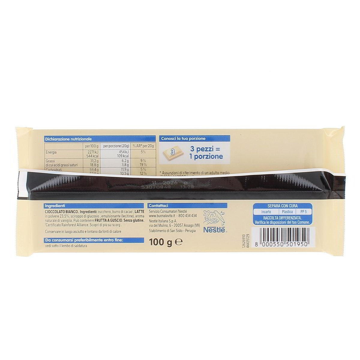 Galak Tavoletta Cioccolato Bianco 100 g — immagine 3