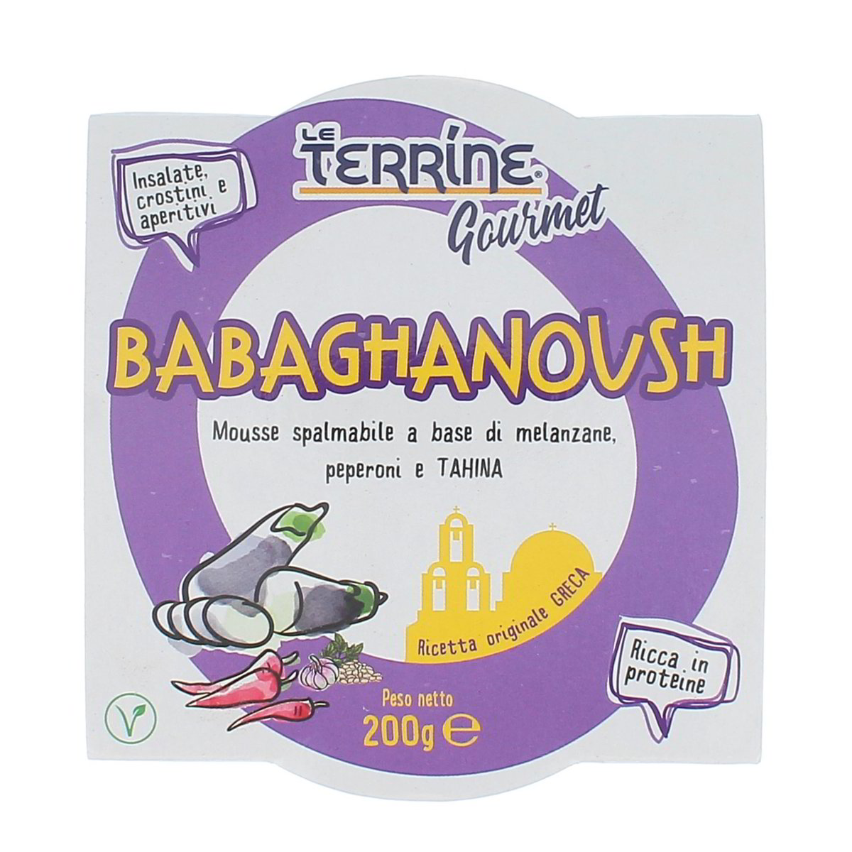 LE Terrine Babaghanoush Mousse Spalmabile A Base Di Melanzane Peperoni E Tahina 200 g
