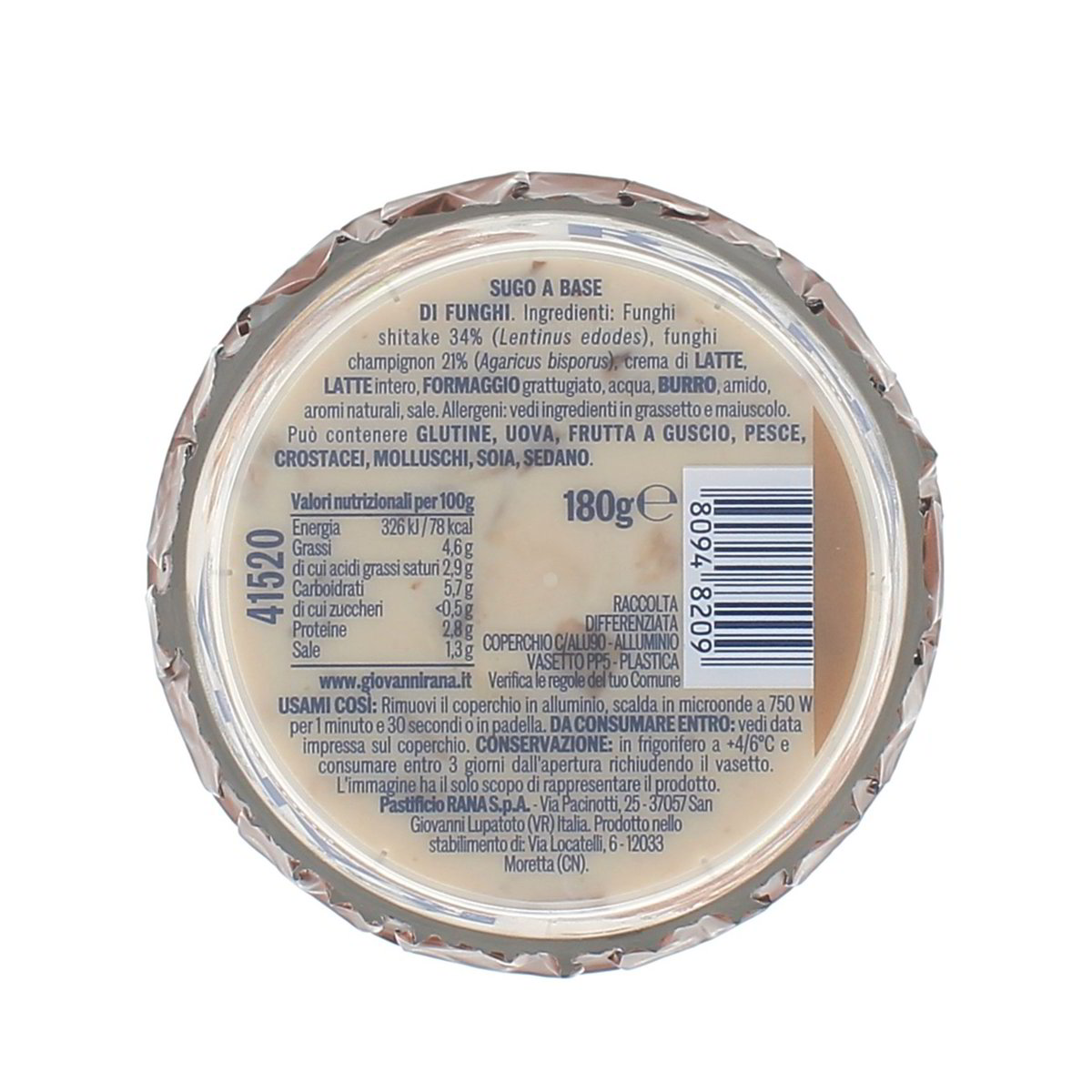 Rana Sugo Fresco Funghi 180 g — immagine 3