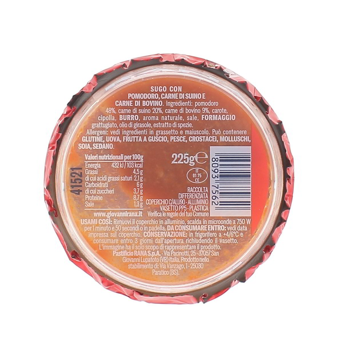 Rana Sugo Fresco Alla Bolognese 225 g — immagine 3
