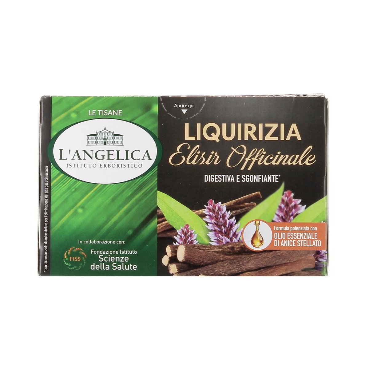 L'Angelica Tisana Liquirizia Elisir Officinale Digestiva E Sgonfiante 18 Fitrli 27 g