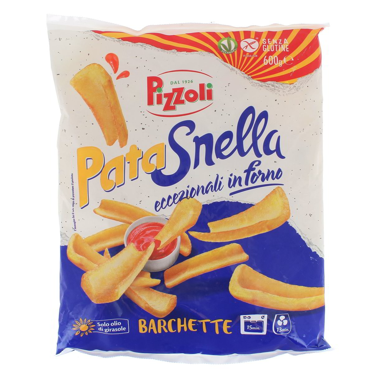 Pizzoli Pata Snella Barchette 600 g
