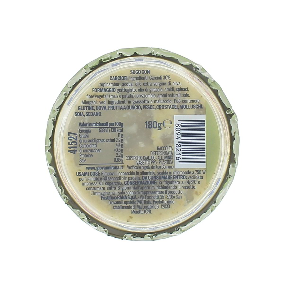 Rana Sugo Fresco Carciofi 180 g — immagine 3