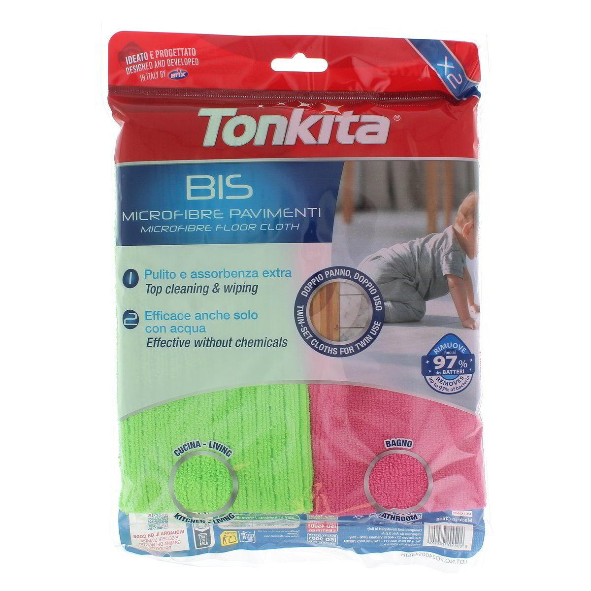 Tonkita Bis Microfibre Pavimenti 2 pezzi