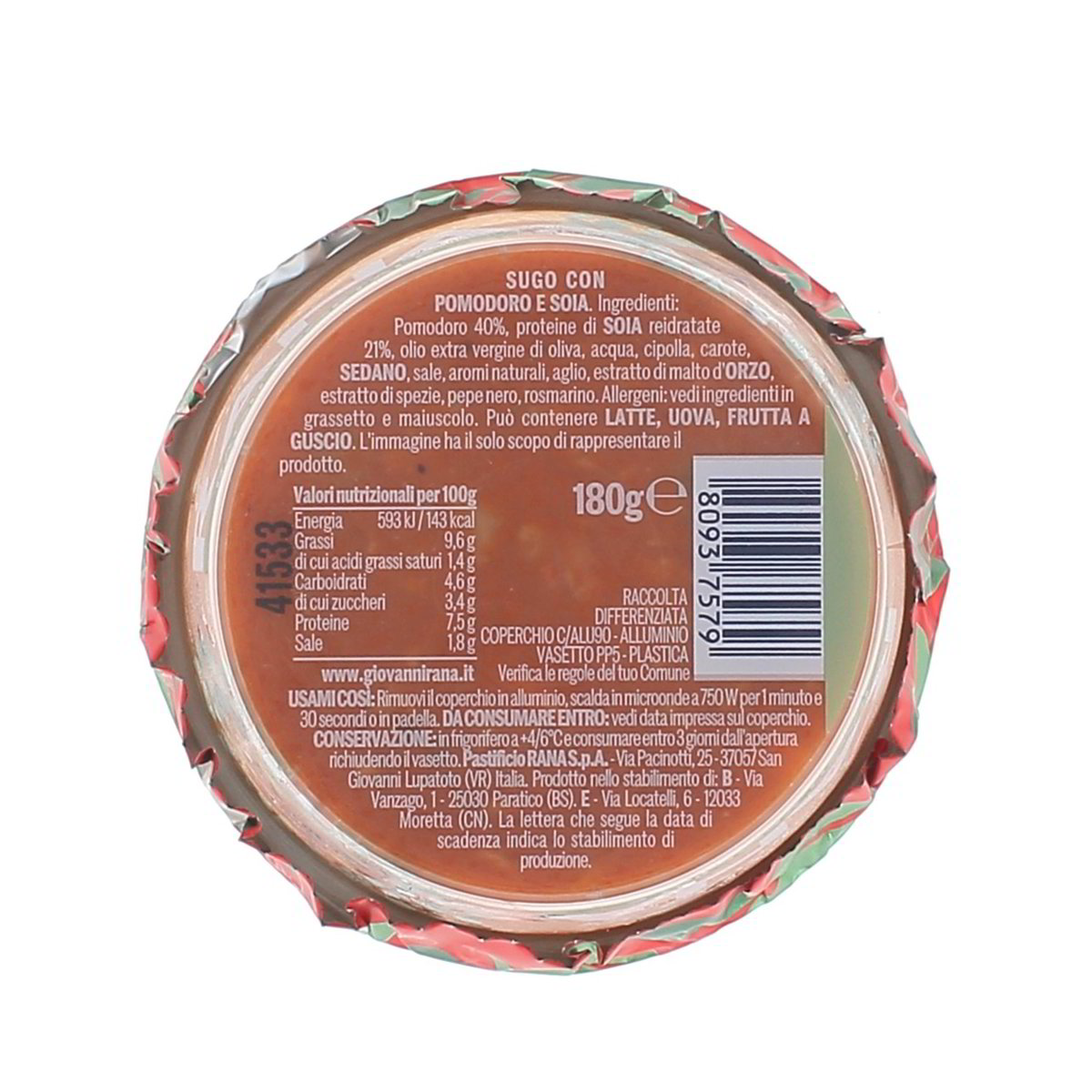 Rana Ragu Vegetale Bolognew 180 g — immagine 3