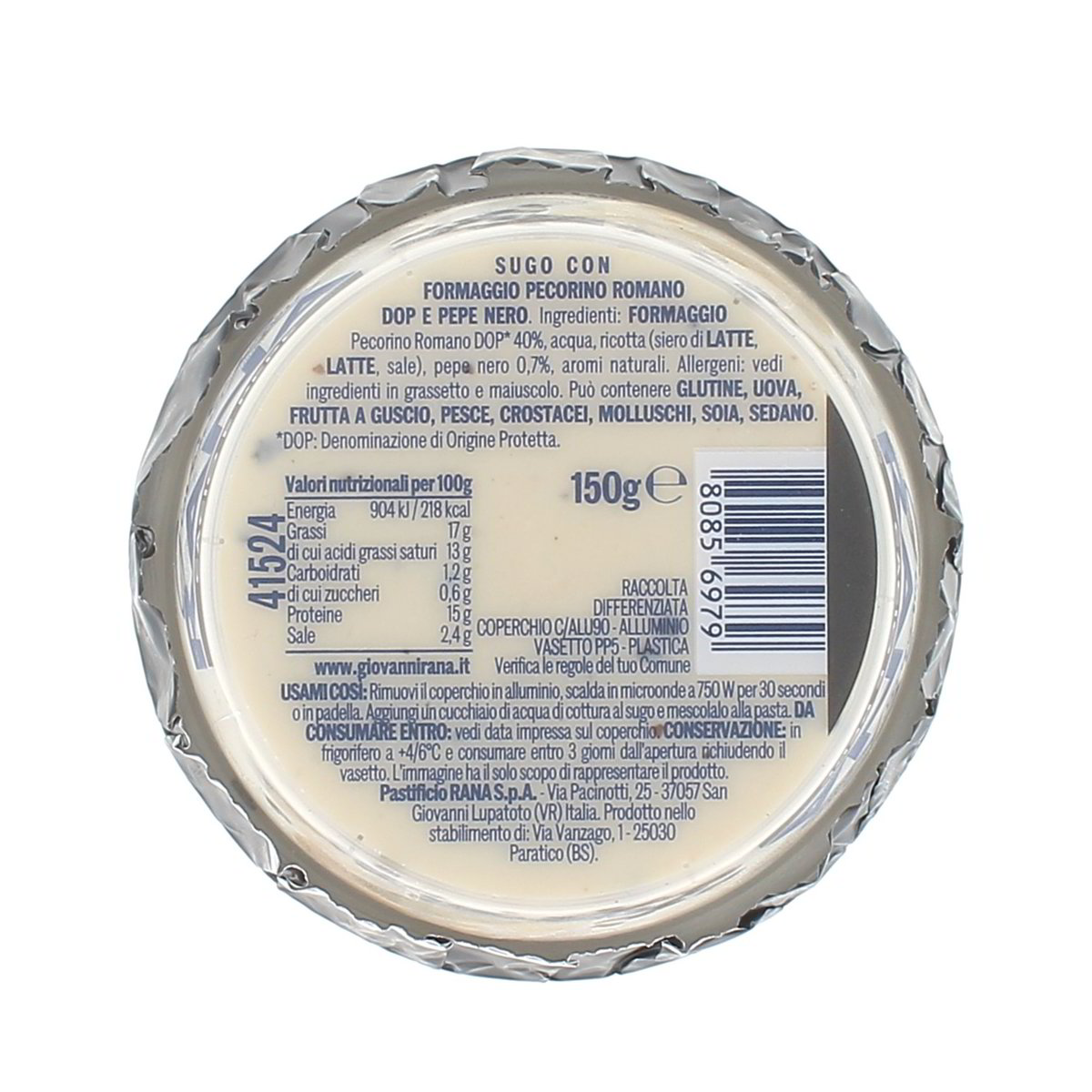 Rana Sugo Fresco Cacio E Pepe 150 g — immagine 3