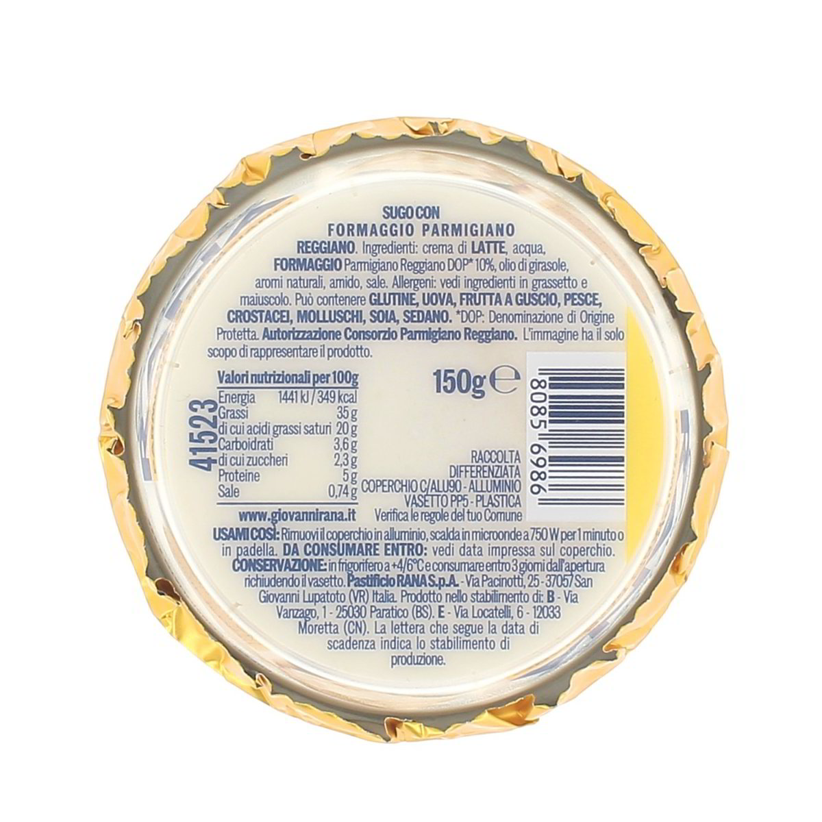 Rana Sugo Fresco Con Parmigiano Reggiano 150 g — immagine 3
