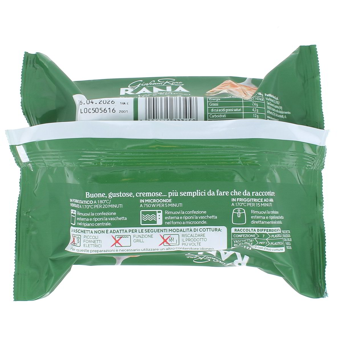 Rana Lasagne Ricotta E Spinaci 350 g — immagine 3